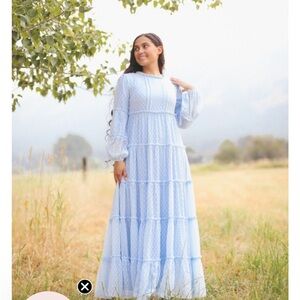 Elegant Blue Maxi Dress